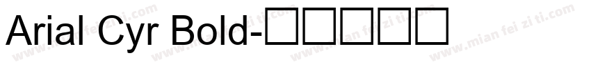 Arial Cyr Bold字体转换